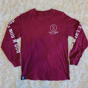 maroon Salty Crew long sleeve tee!! 🎣❣️ ⁣⁣⁣⁣